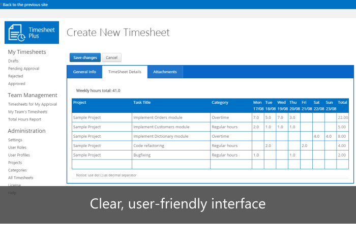 Timesheet Software - IVERO.NET