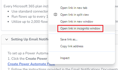 email notifications